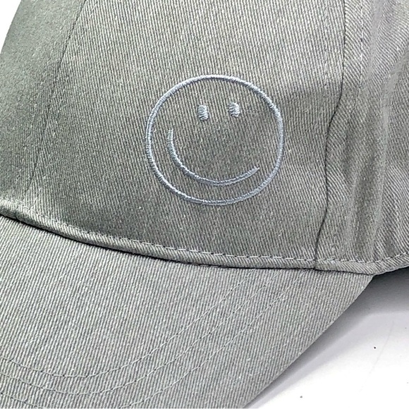 NWT ALDI Capsule Collection 2023 baseball hat cap light grey smiley face OS main image 6